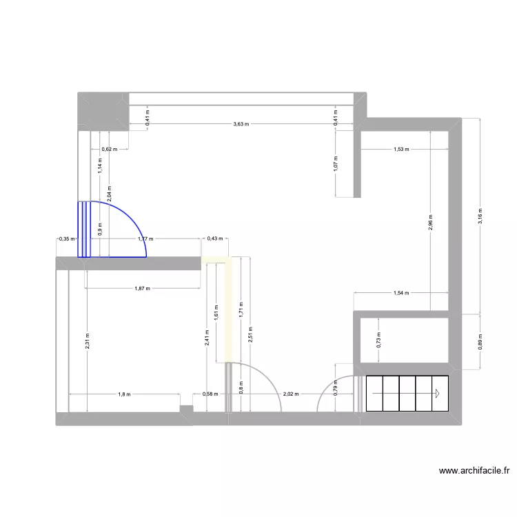 PLAN NOUVELLES AGENCE avec mesure. Plan de 2 et 1 m² PLAN NOUVELLES AGENCE avec mesure. Plan de 2 et 1 m²