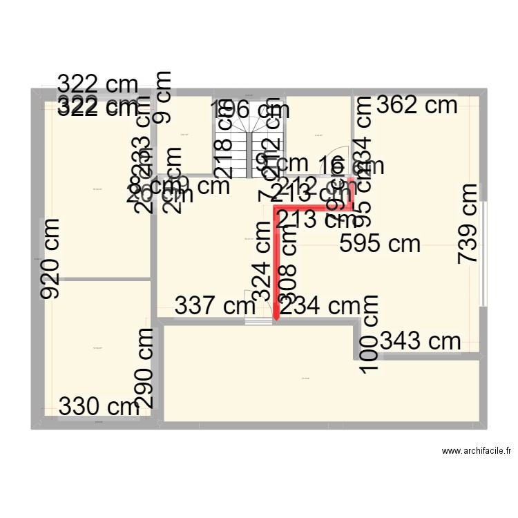 sous sol. Plan de 9 pièces et 141 m2