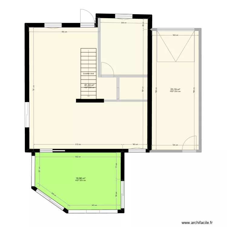 Maison avant. Plan de 