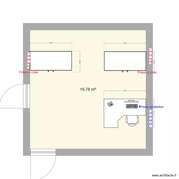 REUNION MANU. Plan de 1 Pièce et 20 m² REUNION MANU. Plan de 1 Pièce et 20 m²