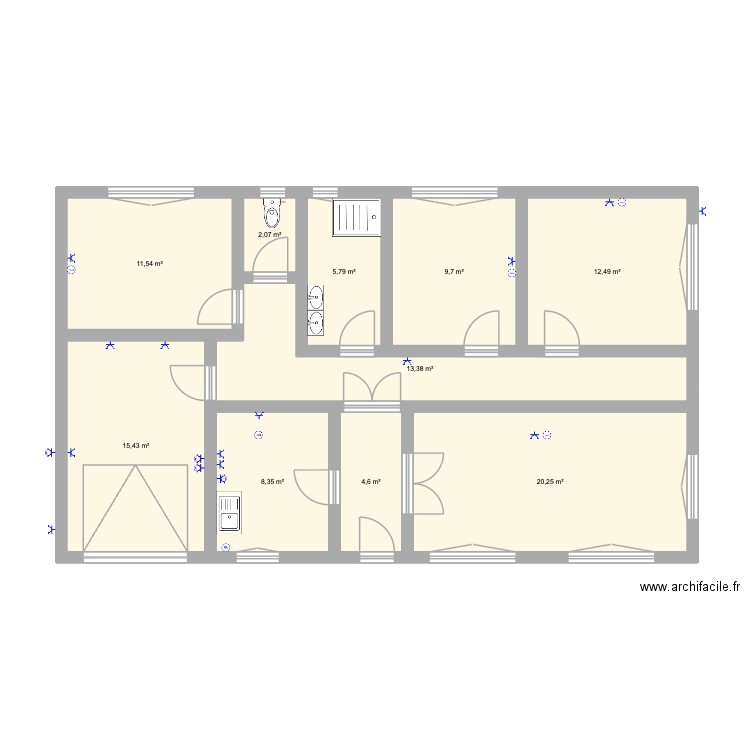 4Landes. Plan de 10 pièces et 104 m2