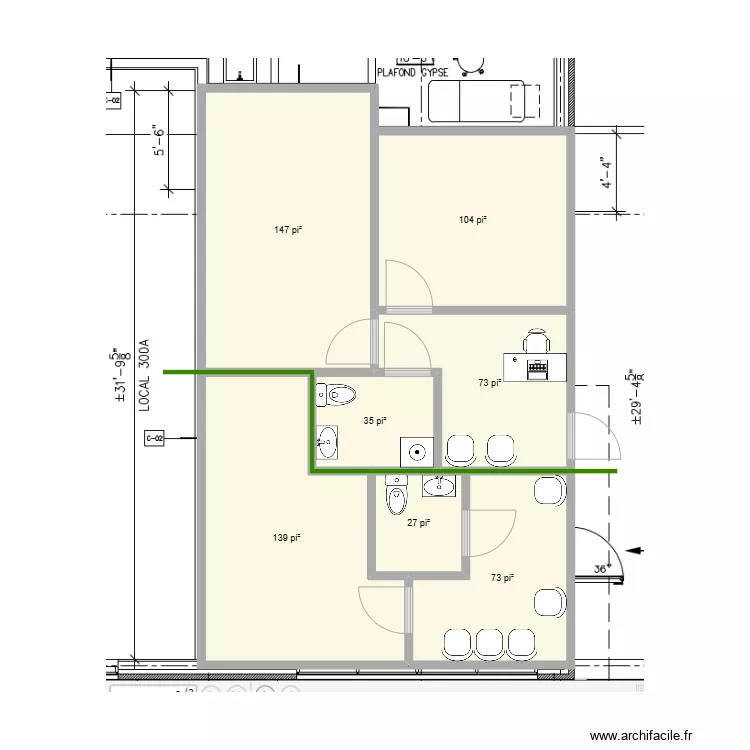 1623 route 132 - Essaie. Plan de 