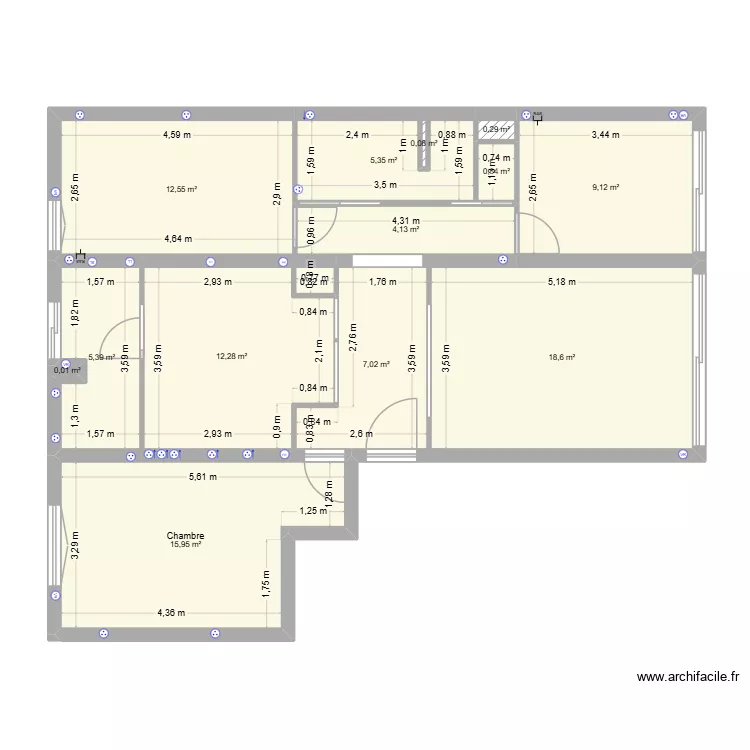 apparte. Plan de 13 Pièces et 92 m²