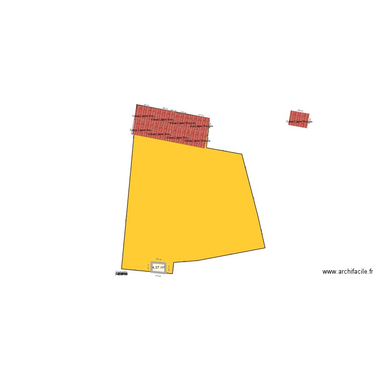 fricaudiere 1. Plan de 1 pièce et 4 m2