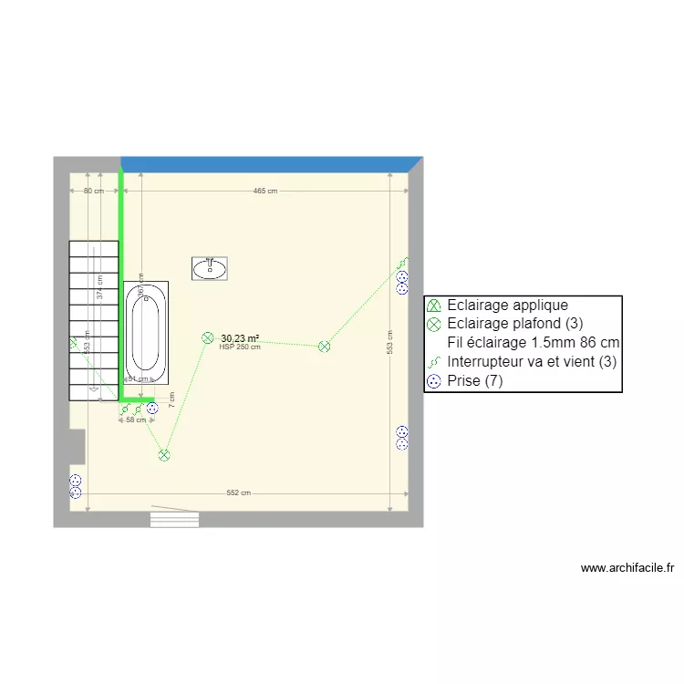 LESCURE - Nouan le Fuzelier ETAGE. Plan de 1 pièce et 30 m²