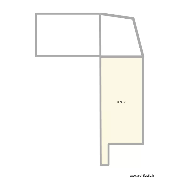 TERRASSE. Plan de 1 et 19 m² TERRASSE. Plan de 1 et 19 m²