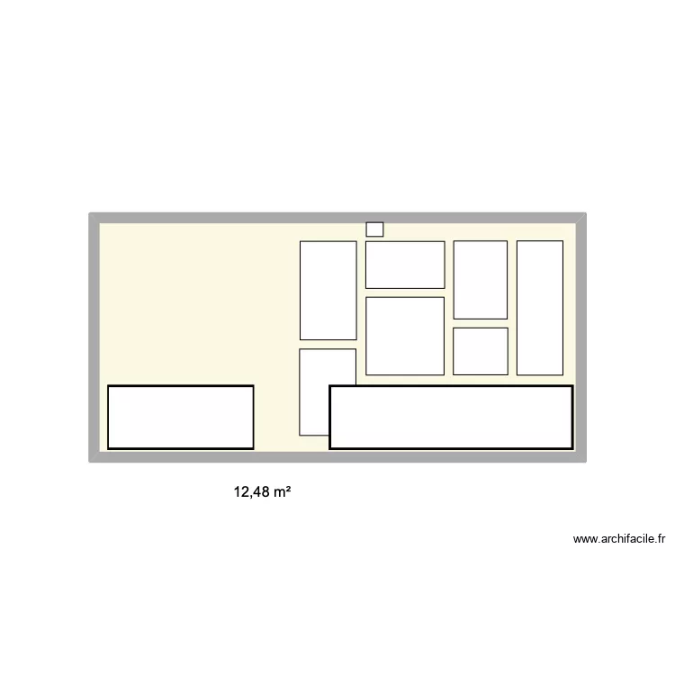 mur. Plan de 1 Pièce et 12 m² mur. Plan de 1 Pièce et 12 m²