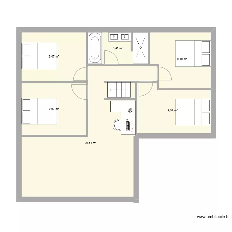 etage 1. Plan de 6 et 72 m² etage 1. Plan de 6 et 72 m²