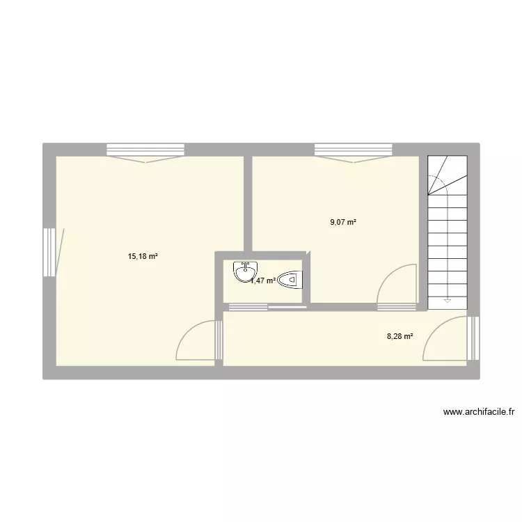 schleidchen rez. Plan de 4  et 34 m²