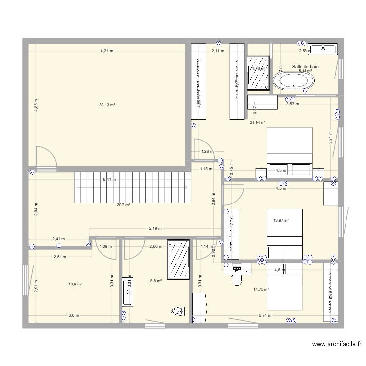 06.12 SON GECERLI OLAN Memet. Plan de 9 pièces et 128 m2