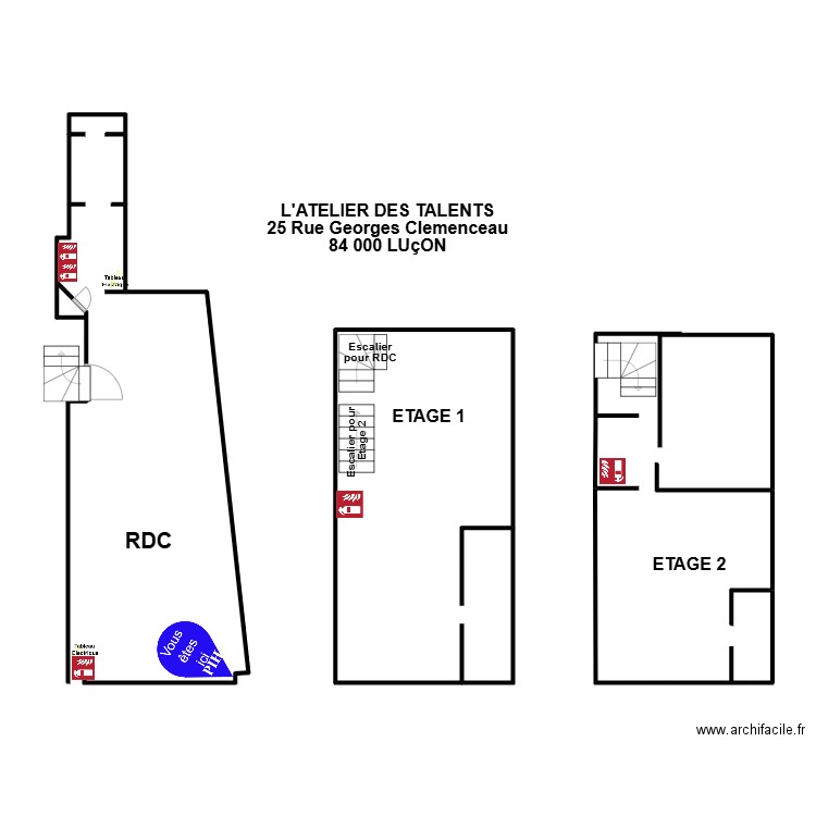 Plans L'Atelier des Talents Lucon. Plan de 1 pièce et 32 m2