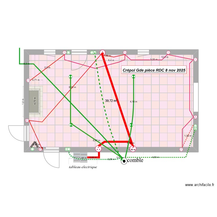 CrépolRDC-PC. Plan de 1 pièce et 40 m2