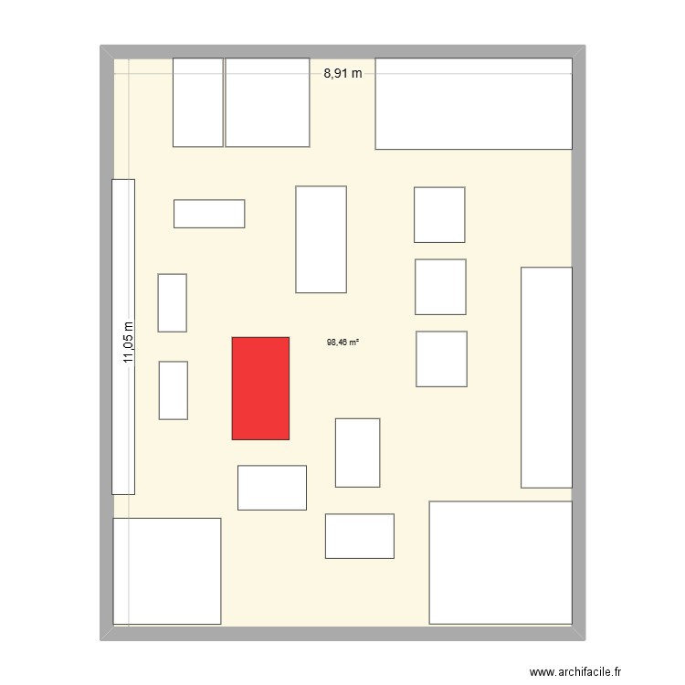 Plan AAE. Plan de 1 pièce et 98 m2