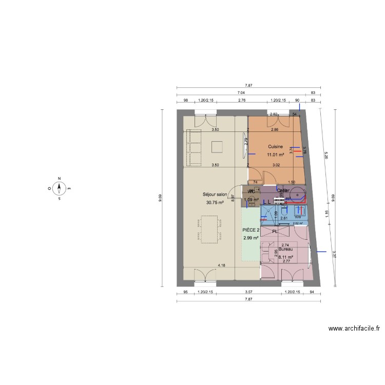 BIDI HYDRAULIQUE RDC. Plan de 0 pièce et 0 m2