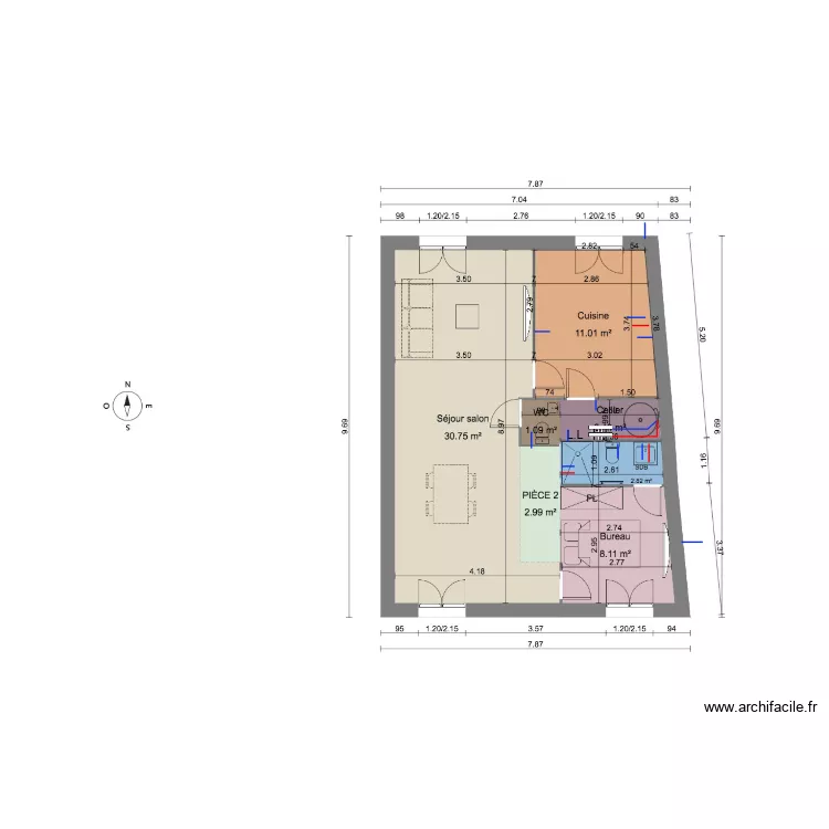 BIDI HYDRAULIQUE RDC. Plan de 