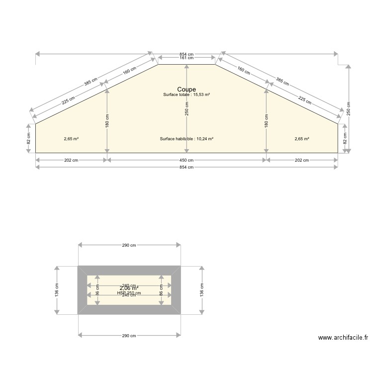 ML25003357. Plan de 1 pièce et 2 m2