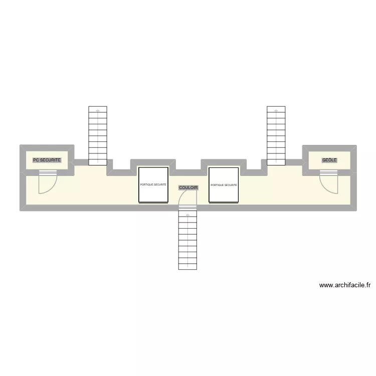 PLAN TRIBU 1 sous sol. Plan de 3  et 25 m²