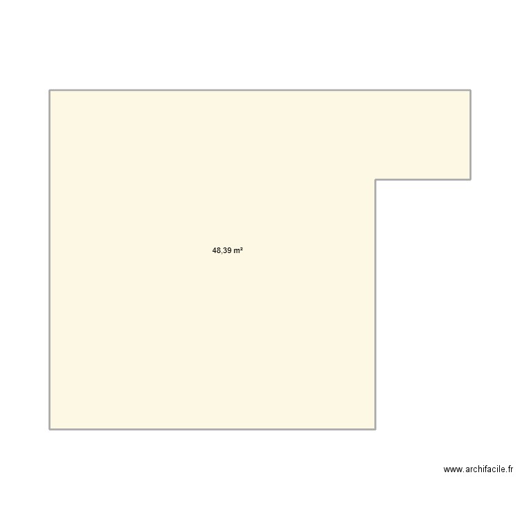 goutte d or. Plan de 1 pièce et 48 m2