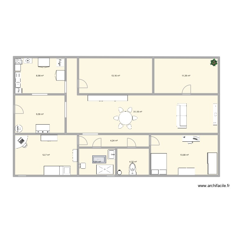 plan de erika. Plan de 0 pièce et 0 m2