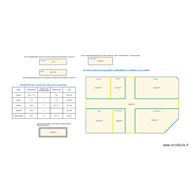 Barbey Centre v2. Plan de 11 pièces et 38 m2