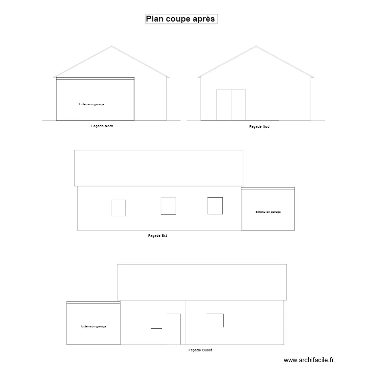 PLAN DE FACADE - LE MICHEL. Plan de 