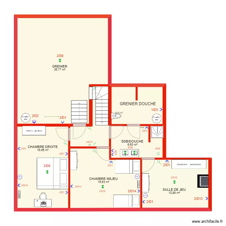 ETAGE SUPERIEUR. Plan de ETAGE SUPERIEUR. Plan de