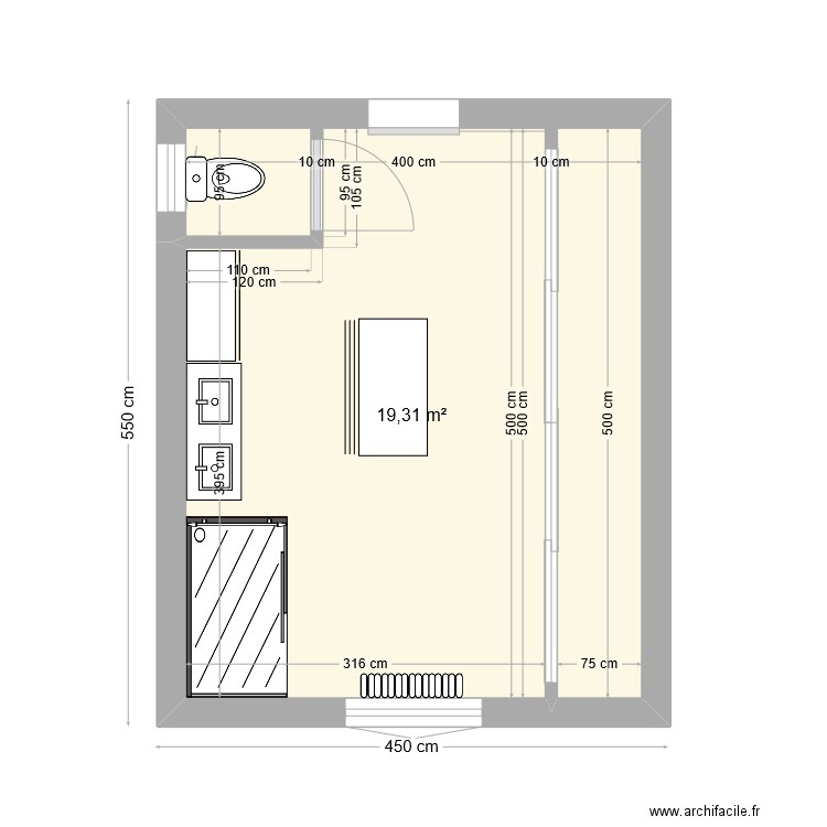 PROJET EXTENSION PM. Plan de 0 pièce et 0 m2