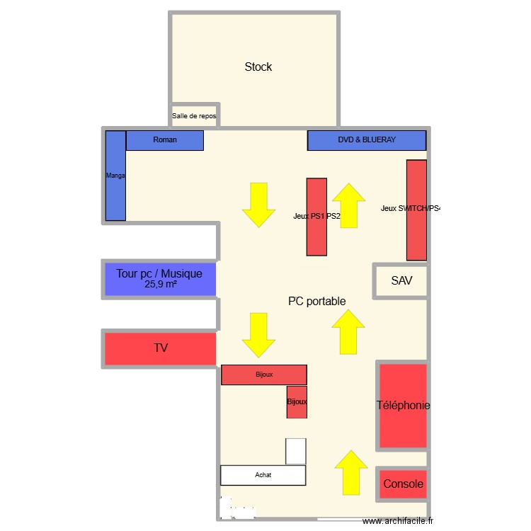 Plan de masse Happycash. Plan de 9 pièces et 803 m2