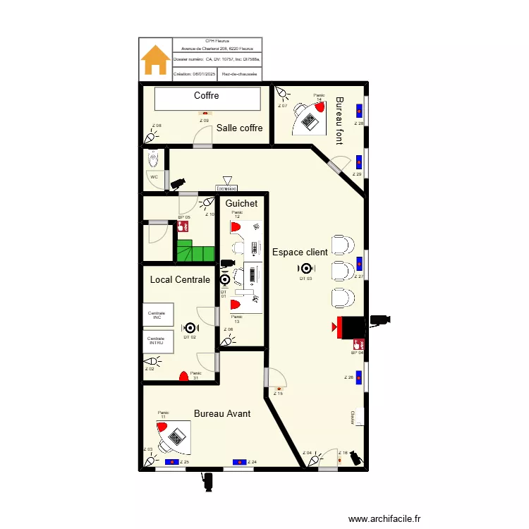 CPH Fleurus. Plan de 
