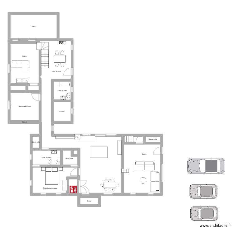 maison. Plan de 19 pièces et 103 m2