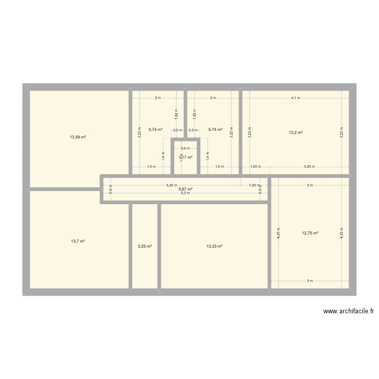 Concerto GTP. Plan de 10 pièces et 88 m2