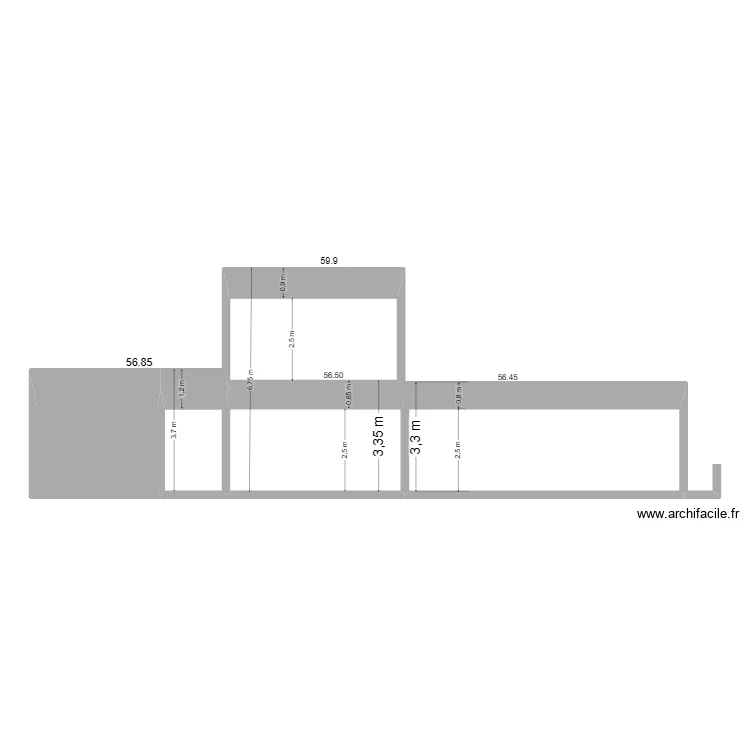 facade seba etage. Plan de 