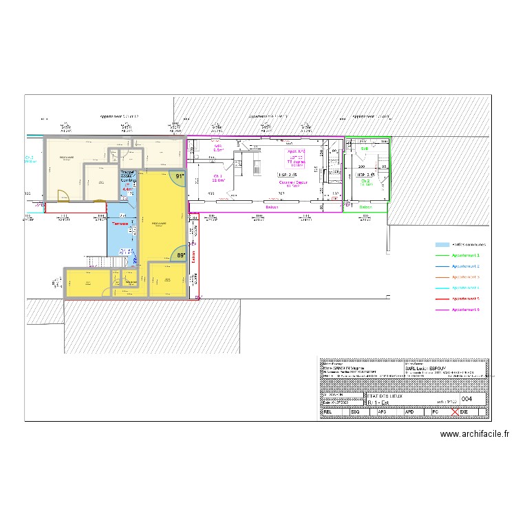 plan FOCH. Plan de 10 pièces et 102 m2
