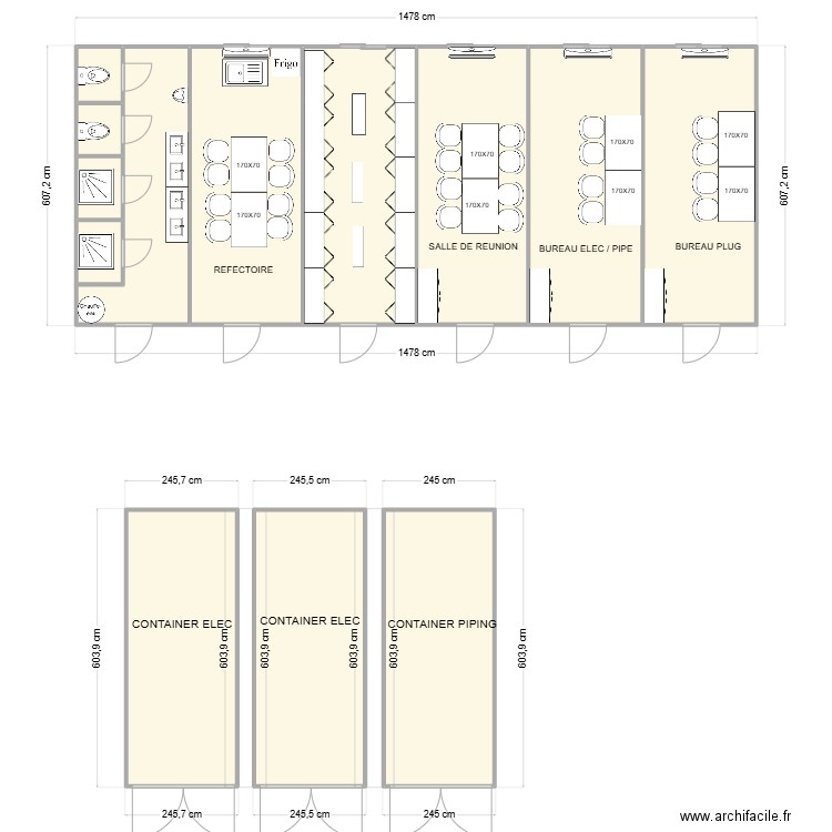 LHYFE CHANTIER LE CHEYLAS. Plan de 13 pièces et 128 m2