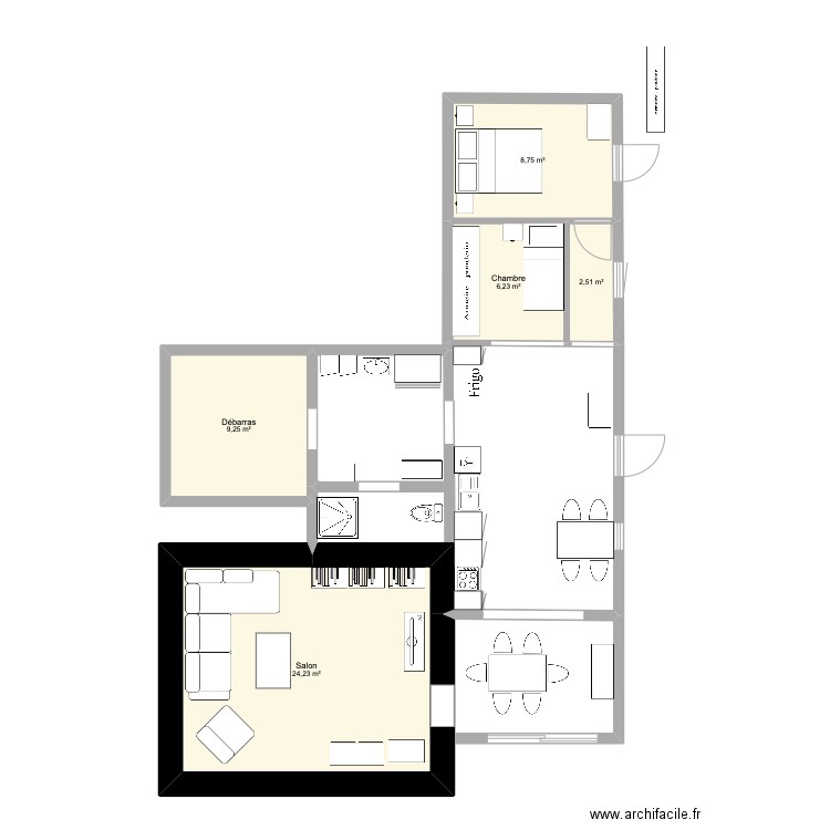 LILI. Plan de 4 pièces et 42 m2