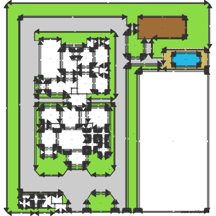 ngk 1. Plan de 54 pièces et 4073 m2