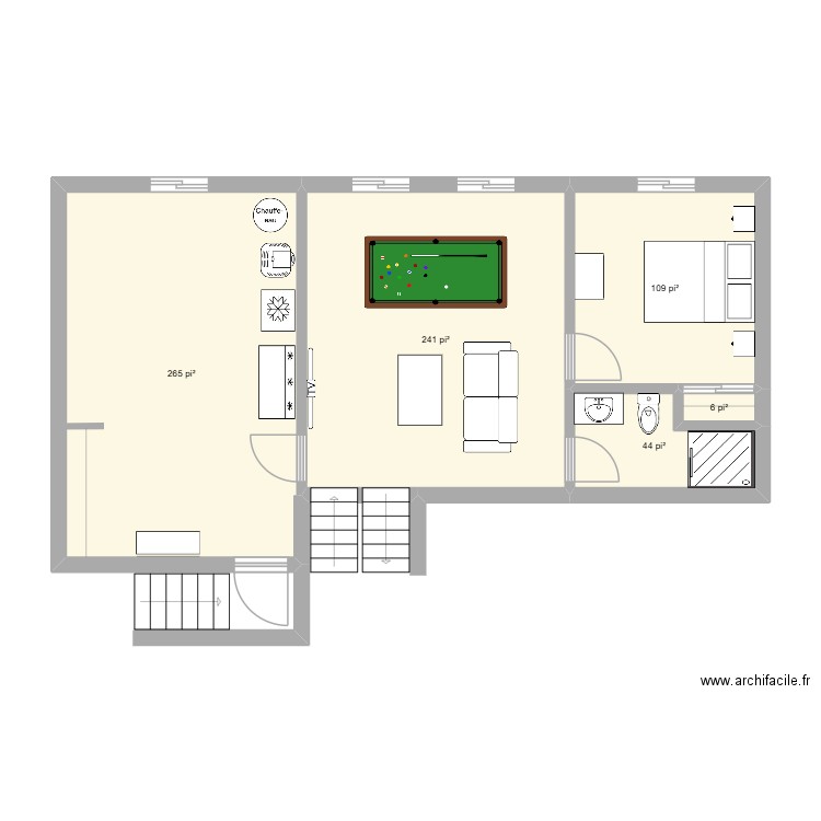 FG-42C. Plan de 5 pièces et 62 m2