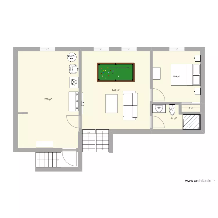 FG-42C. Plan de 5  et 62 m²