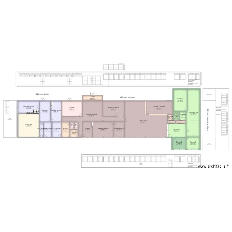 MUPA - Projection 19/01/2024. Plan de 31 pièces et 654 m2