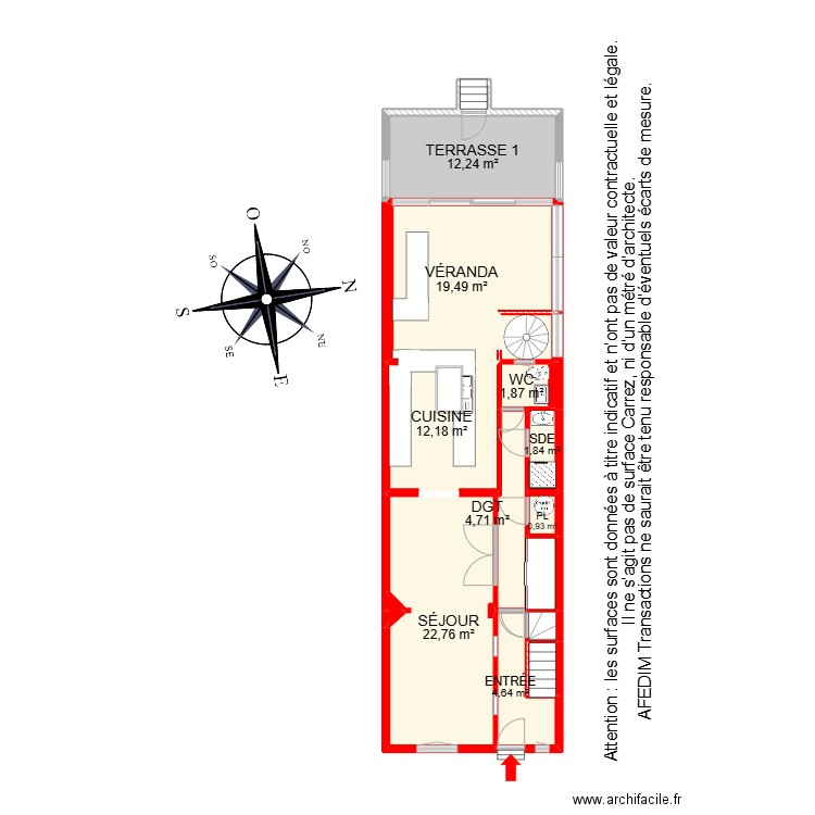 BI 28928. Plan de 38 pièces et 270 m2