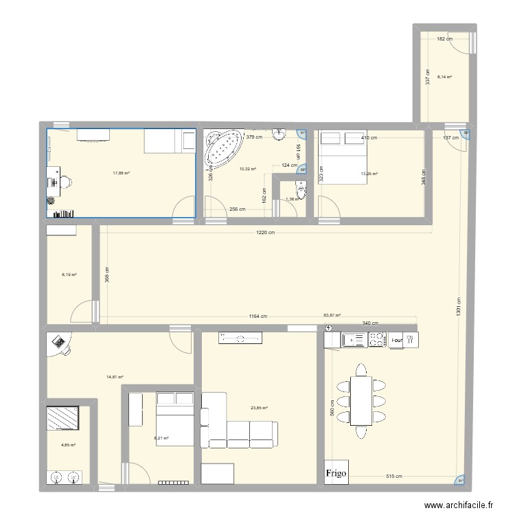 maison essai 1. Plan de 11 pièces et 191 m2
