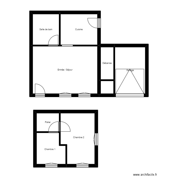 Haffner 2. Plan de 9 pièces et 65 m2