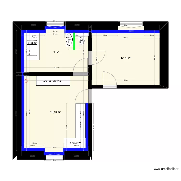 vernay projet. Plan de 4  et 38 m²
