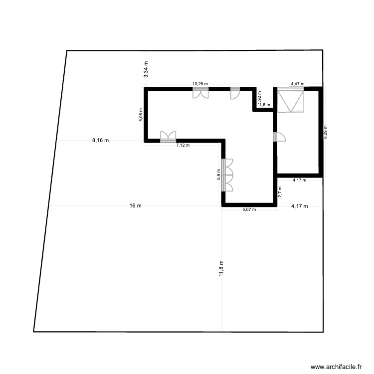 Plan de maison original Lege. Plan de 2  et 104 m²
