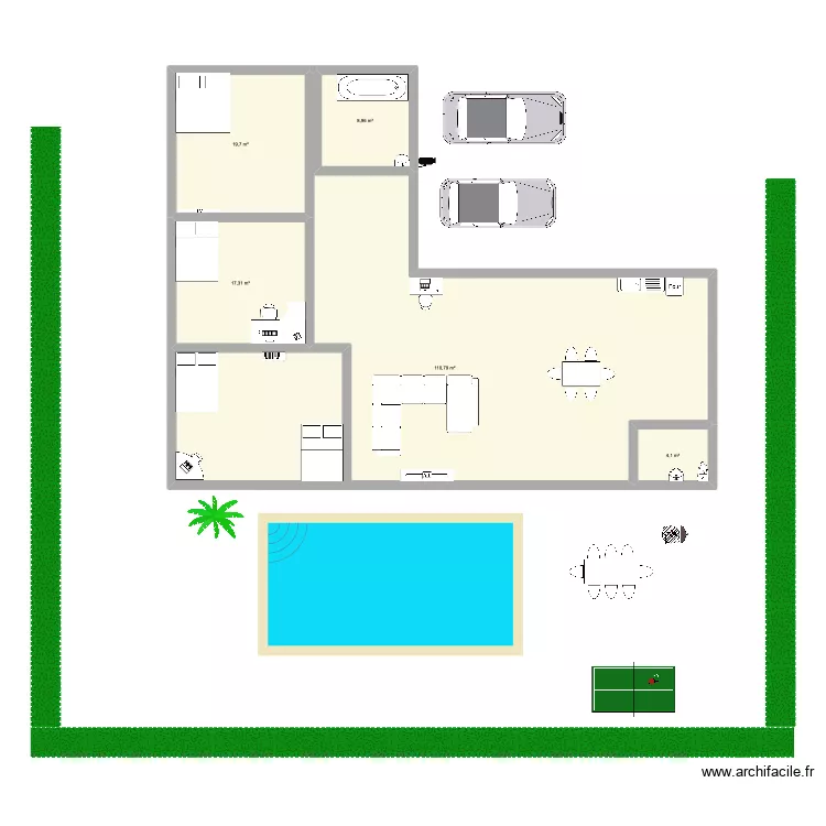nouvelle maison. Plan de 5  et 161 m²