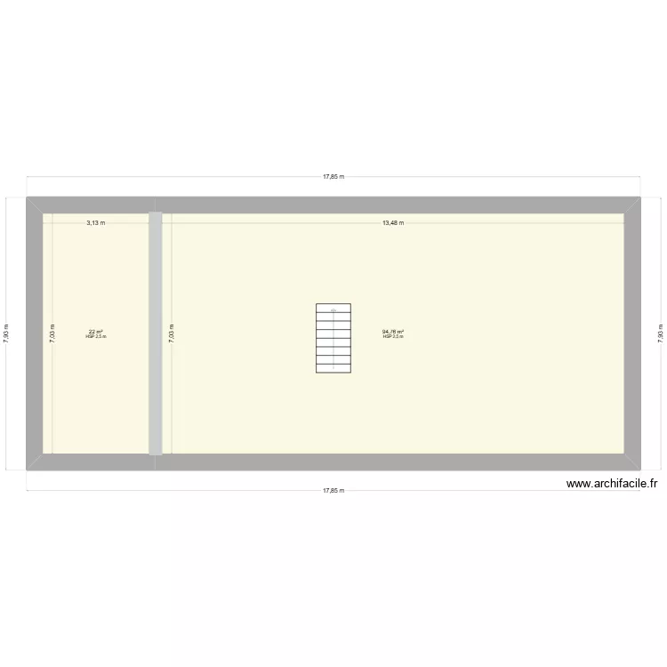 SYLVAIN 2. Plan de 2  et 117 m²
