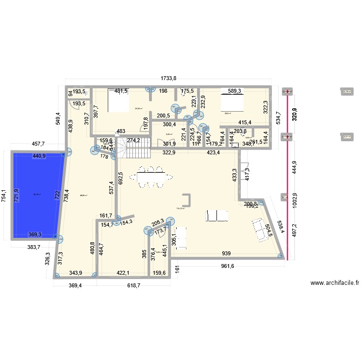 definiti1. Plan de 17 pièces et 271 m2