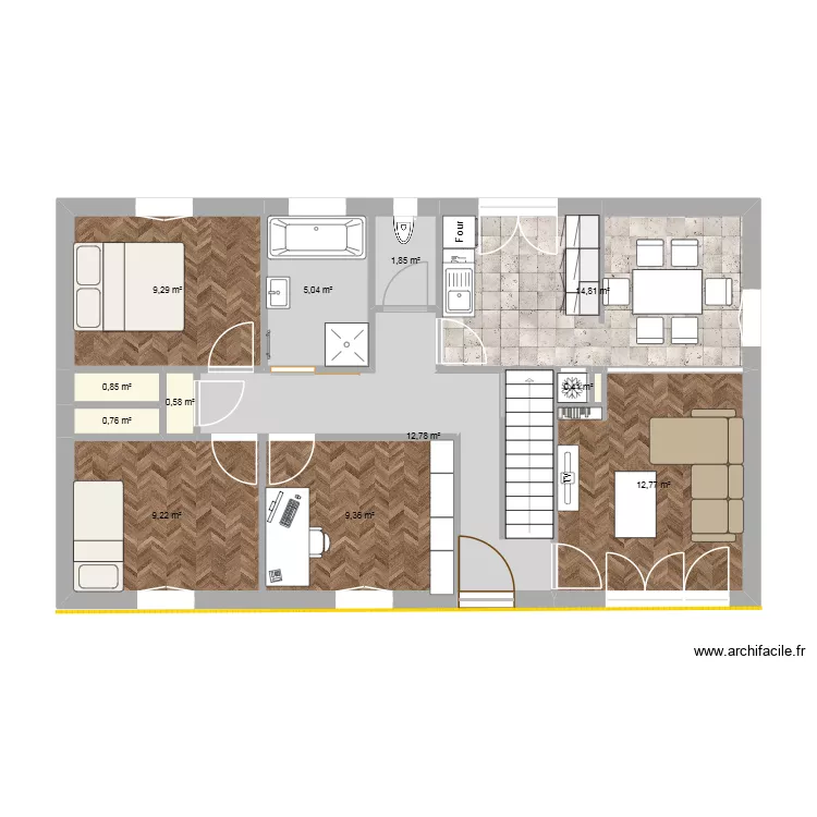 RDC saveuse. Plan de 12 Pièces et 78 m² RDC saveuse. Plan de 12 Pièces et 78 m²