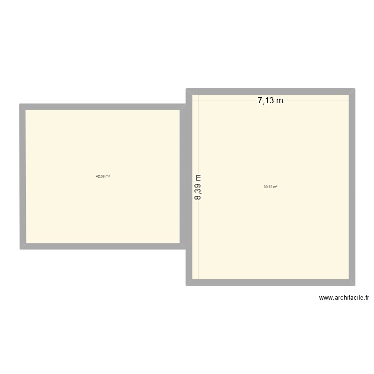 pompignac salon. Plan de 2 pièces et 102 m2