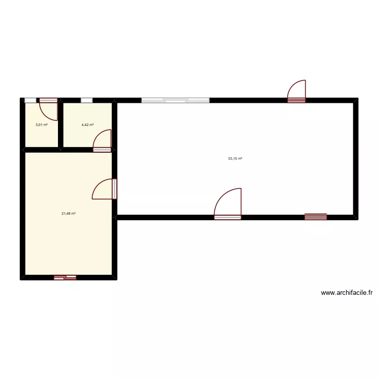 ZALE 1. Plan de 4 et 82 m² ZALE 1. Plan de 4 et 82 m²